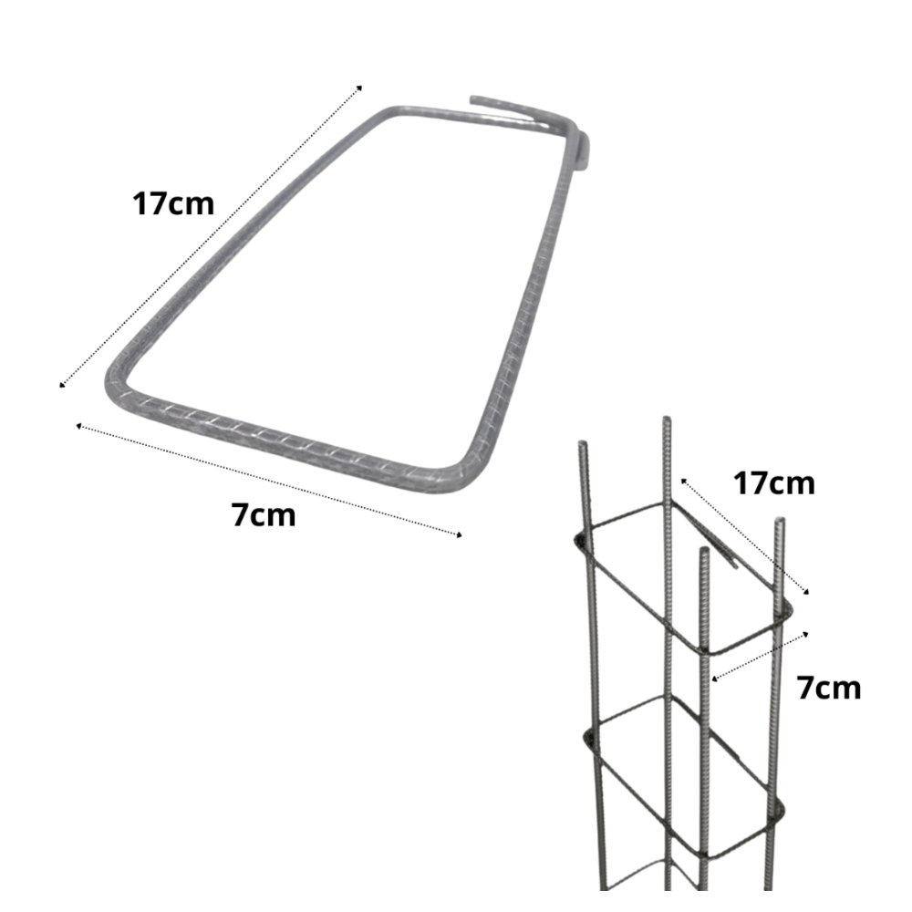 Estribo CA 60 4.2mm - 7 x 17cm