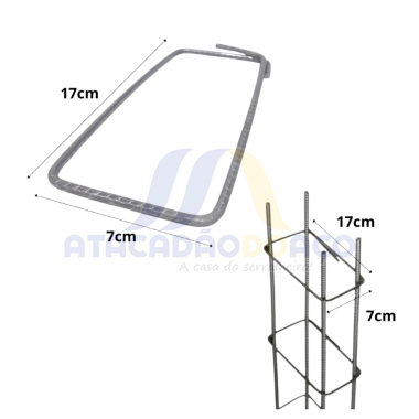Estribo CA 60 4.2mm - 7 x 17cm
