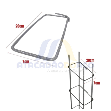 Estribo CA 60 4.2mm - 7 x 20cm