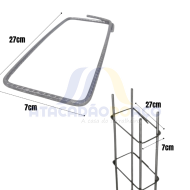 Estribo CA 60 4.2mm - 7 x 27cm