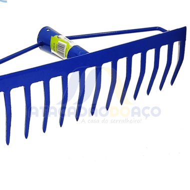 Gadanho Rastelo S/Cabo Azul 34cm (Idea)