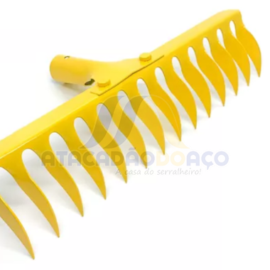 Gadanho Rastelo S/Cabo Amarelo 33cm (Idea)