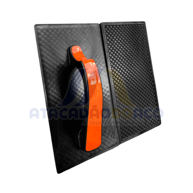 Desempenadeira Plastica Estriada Preta - 14 x 27mm (Roobust)
