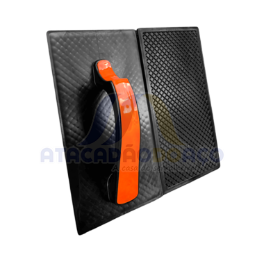 Desempenadeira Plastica Estriada Preta - 17x 30mm (Roobust)