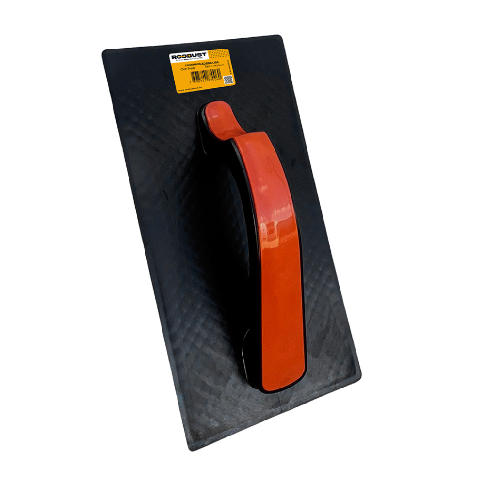 Desempenadeira Plastica Lisa Preta - 14 x 27mm (Roobust)