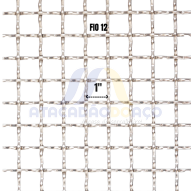 Tela Quad.Ondulada M - 1'' F-12 - 0,80 cm