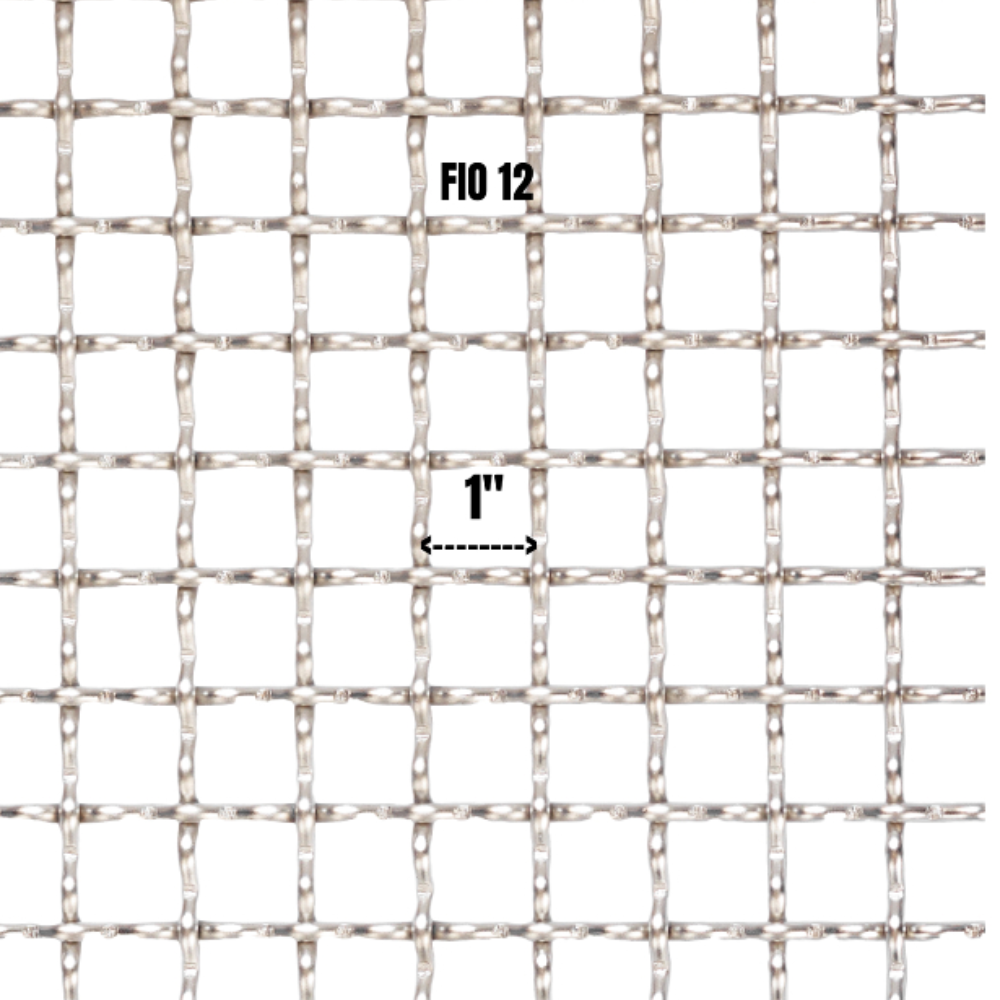 Tela Quad.Ondulada M - 1' F-12 - 1 mt
