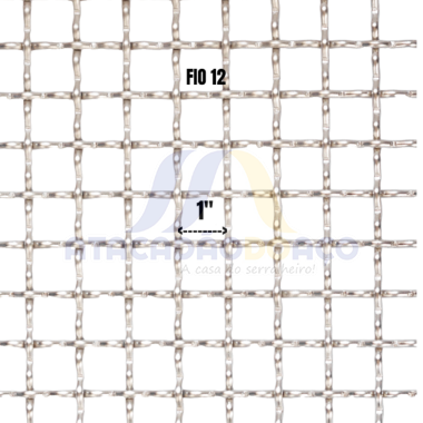 Tela Quad.Ondulada M - 1' F-12 - 1 mt