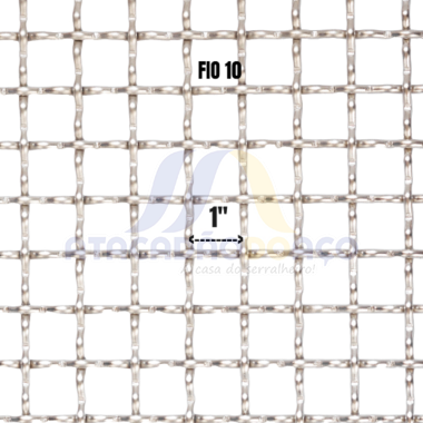 Tela Quad.Ondulada M - 1'' F-10 - 0,90 cm