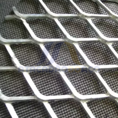 Chapa Expandida Alum. - 12 x 25mm (Esp.0,90 x C.1,25)