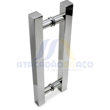Puxador Inox Quad. 400 x 300 - 25/25 (Hela)