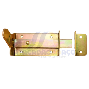 Ferrolho C/Porta Cadeado Bicromatizado - 86mm x 50mm