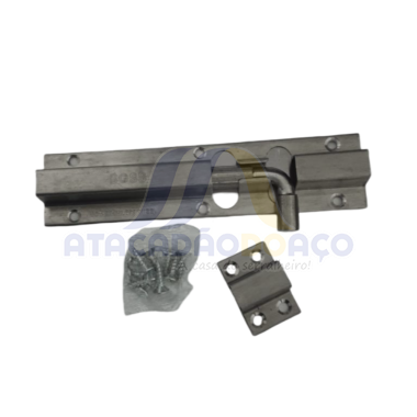 Ferrolho Redondo C/ Porta Cadeado Inox. 3