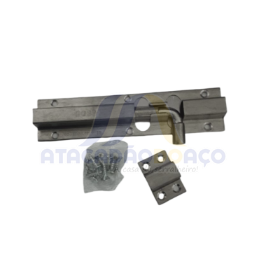 Ferrolho Redondo C/ Porta Cadeado Inox. 4