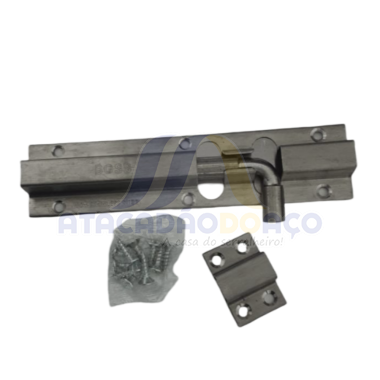 Ferrolho Redondo C/ Porta Cadeado Inox. 6