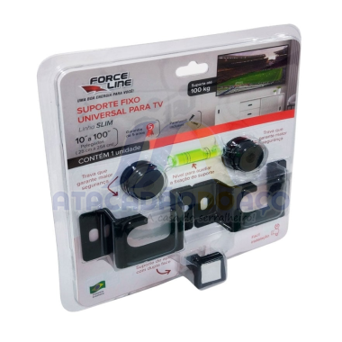 Suporte Fixo Premium P/ TV 100KG C/ Nivel (Force Line)