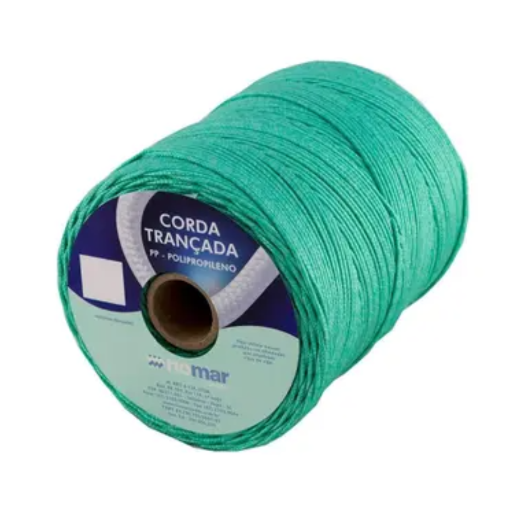 Corda Trançada PP - (02mm x 408mt) Verde