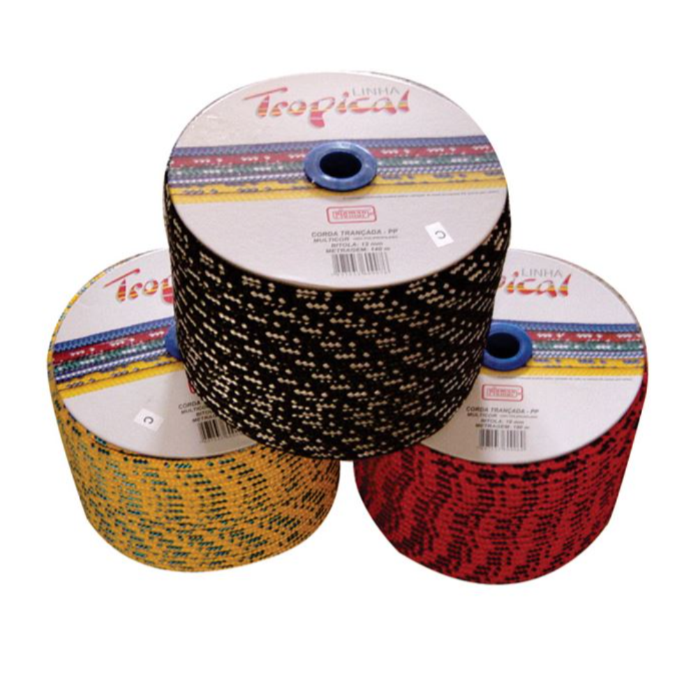 Corda Trançada PP - (03mm x 625mt) Multicor