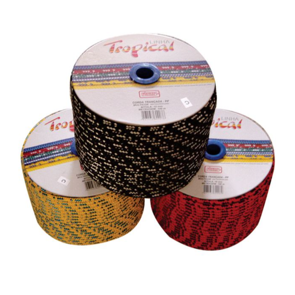 Corda Trançada PP - (05mm x 250mt) Multicor