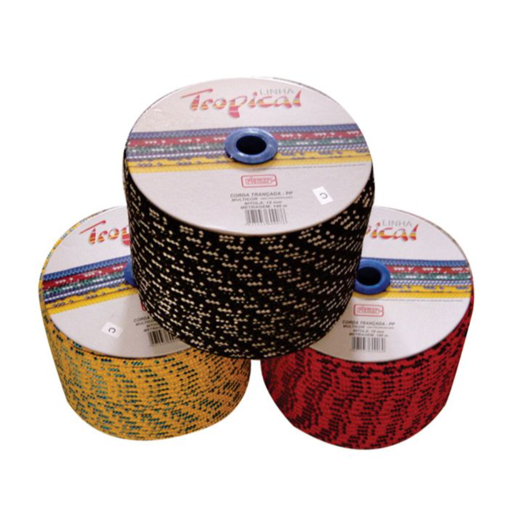 Corda Trançada PP - (08mm x 258mt) Multicor
