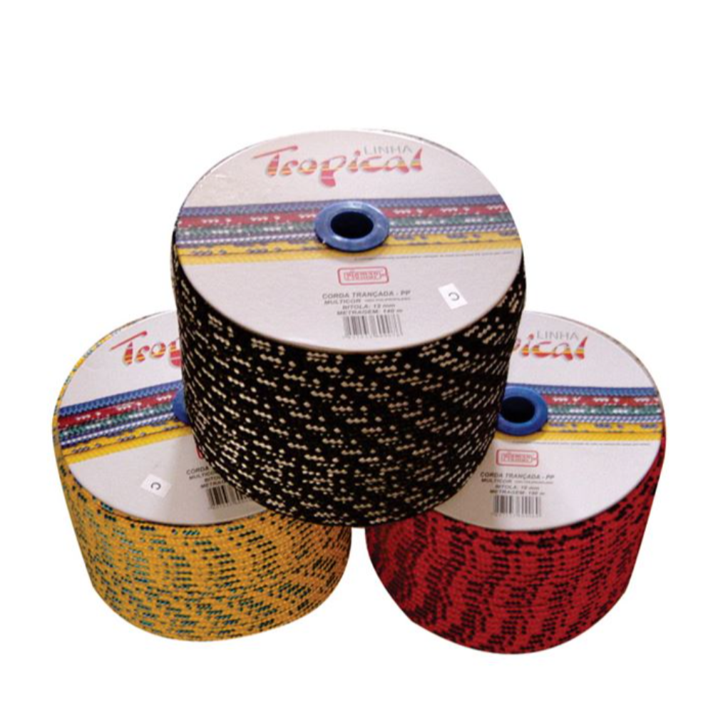 Corda Trançada PP - (10mm x 190mt) Multicor