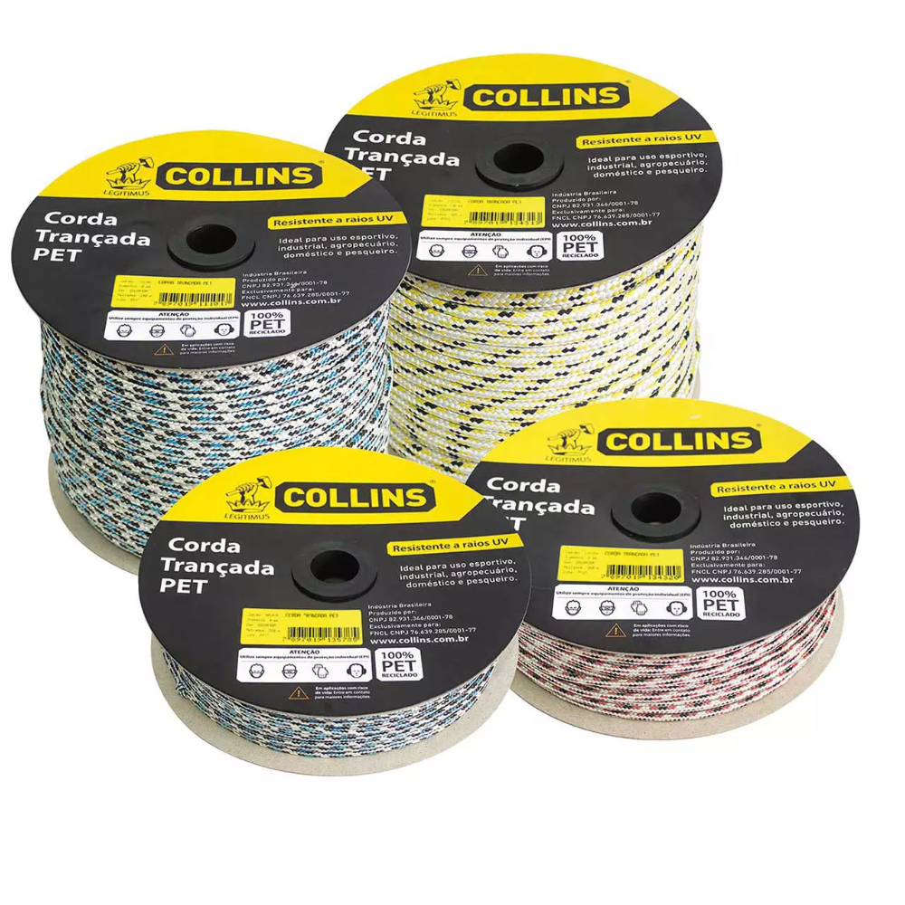 Corda Trançada TR PET - 10mm x 113mt (Collins)