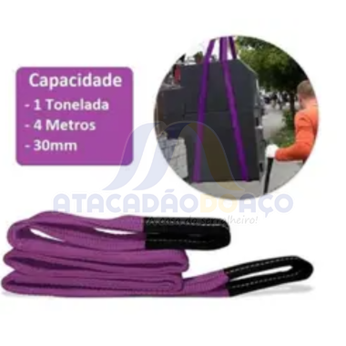 Cinta P/Elevação de Carga 4m x 30mm 1T(Noll)