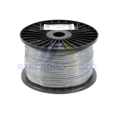 Cabo de Aço Plast. 3/32 - 2.4mm (Vonder)