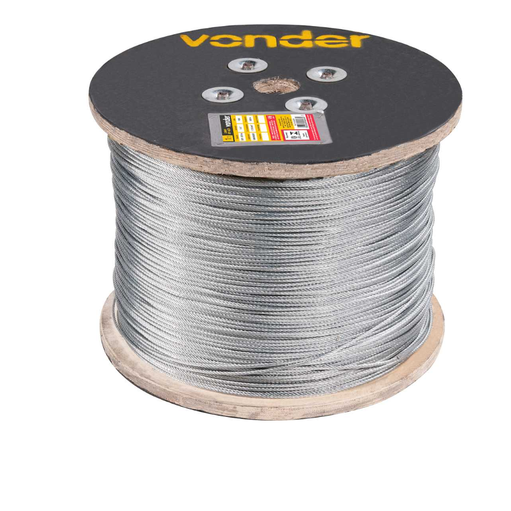 Cabo de Aço Plast. 5/32 - 4mm (Vonder)