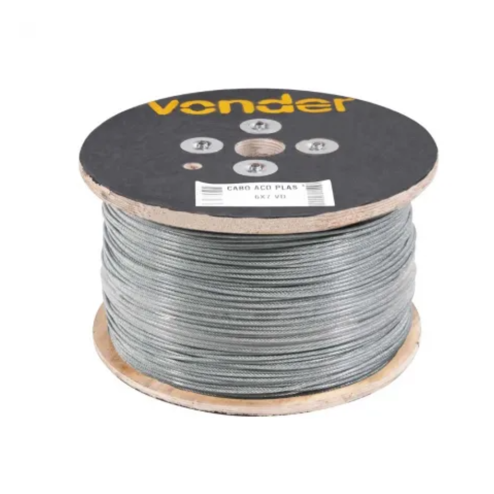 Cabo de Aço Plast. 3/16 - 4.8mm (Vonder)