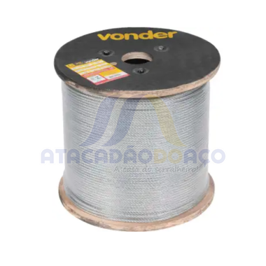 Cabo de Aço Plast. 1/4 - 7.5mm (Vonder)