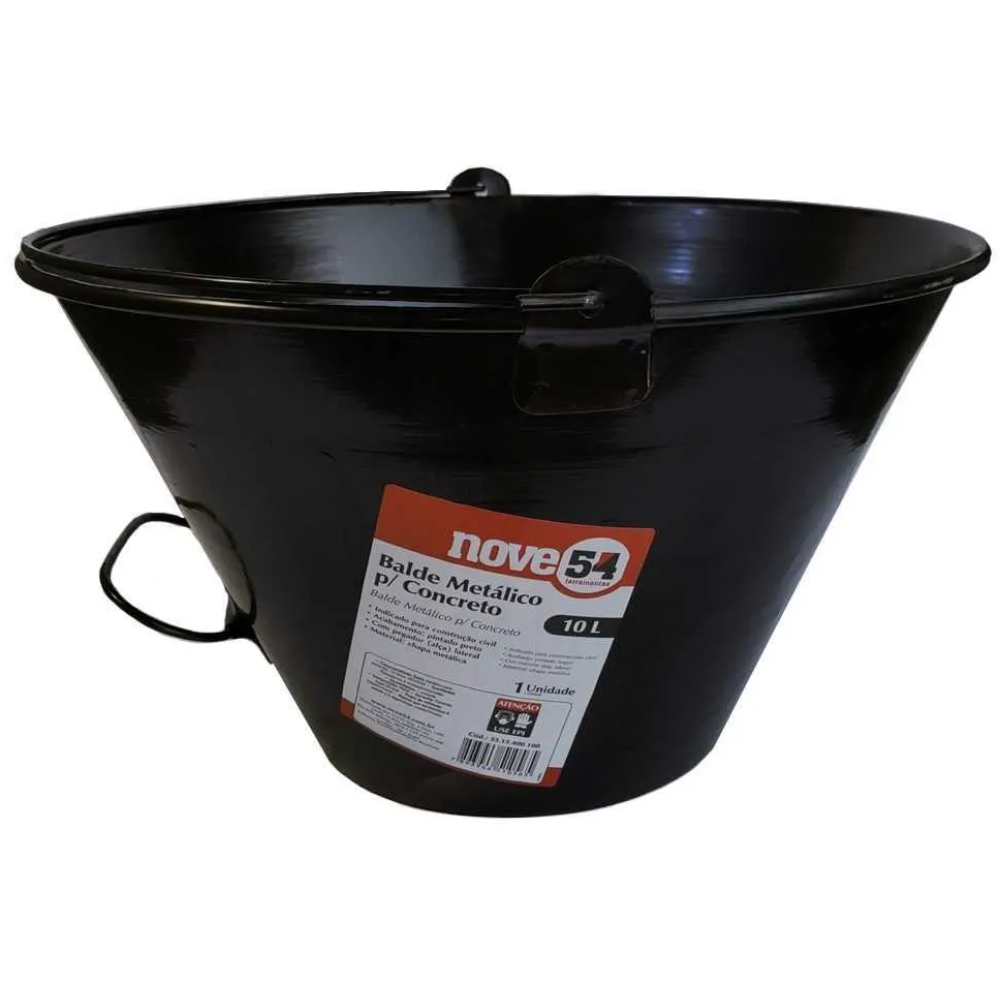 Balde Metálico P/Concreto 10 LT (Nove 54)