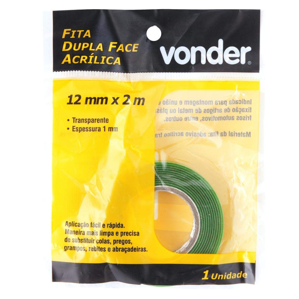 Fita Dupla Face Acrilica 12mmx2mt (Vonder)
