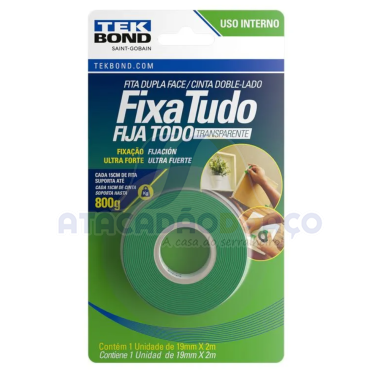 Fita Dupla Face Acrilica 19mmx2mt (Tek Bond)