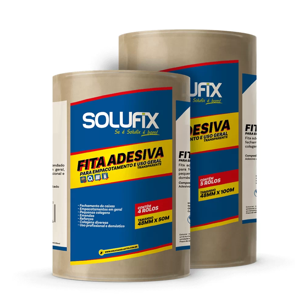 Fita de Empac. Transp. - 48mm x 50m (Solufix)