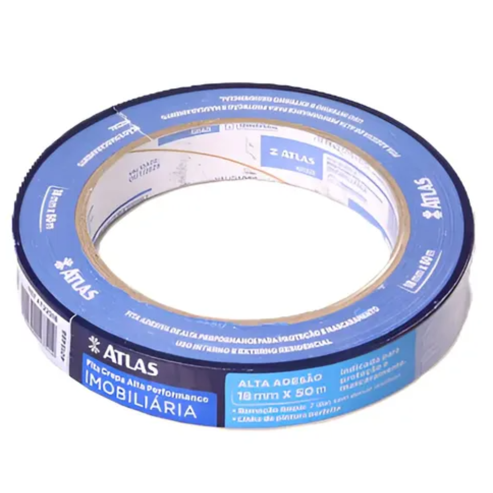 Fita Crepe Imobiliaria - 18mm x 50m (Atlas)
