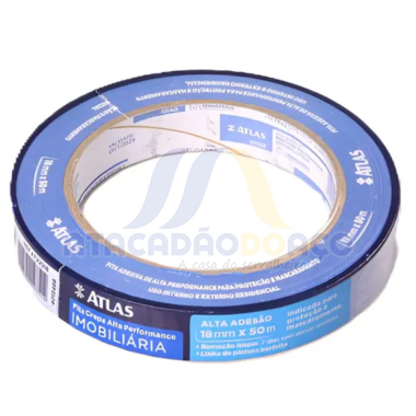 Fita Crepe Imobiliaria - 18mm x 50m (Atlas)