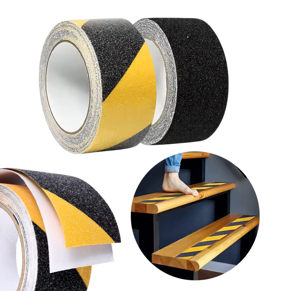 Fita Antiderrapante Preta e Amarelo 50mm x 5m (Startools)