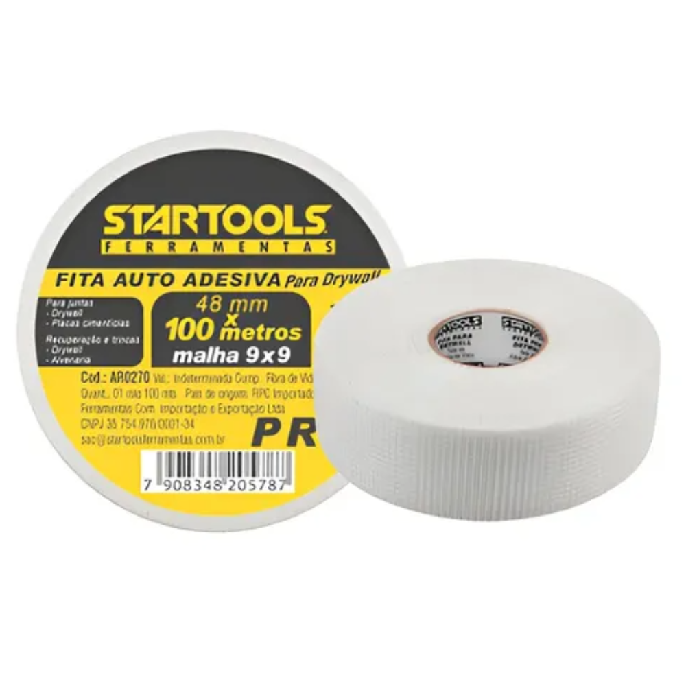 Fita Auto Adesiva P/ Drywall 50mm x 100m (Startools)
