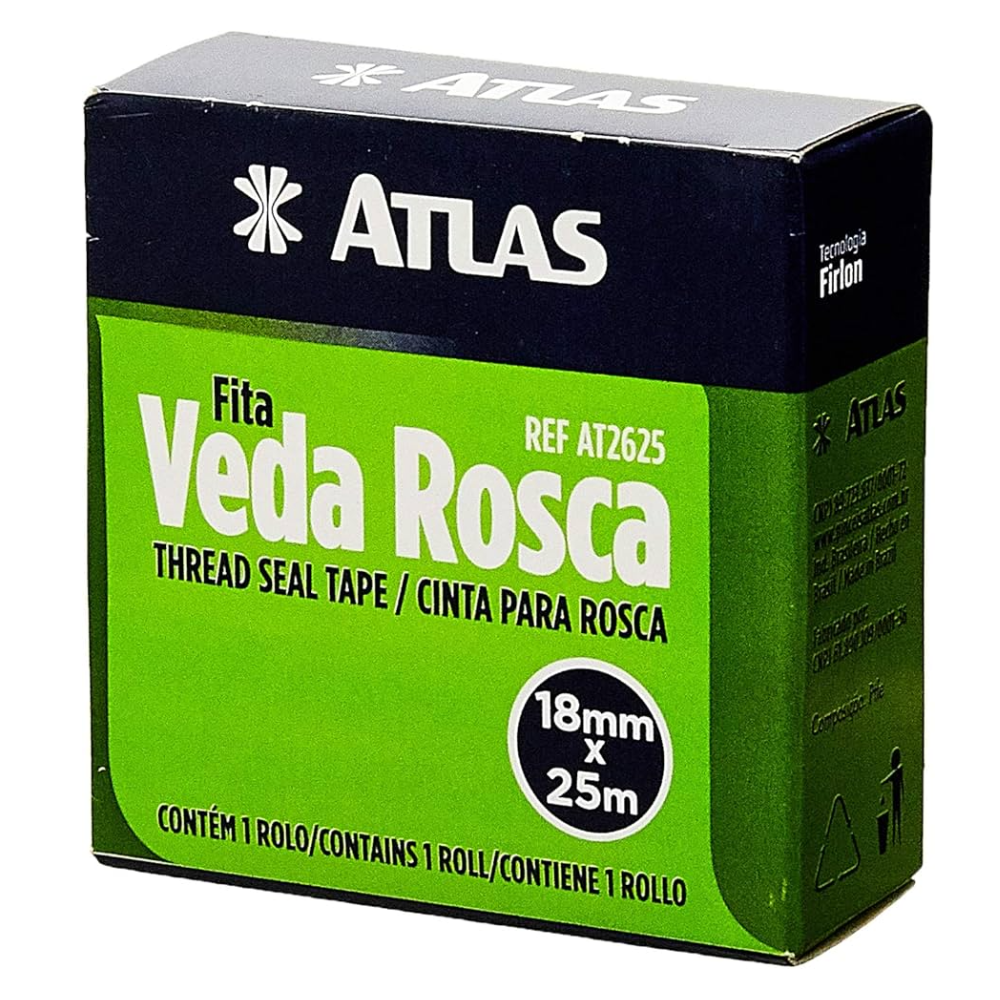 Fita Veda Rosca - 18mm x 25m (Atlas)
