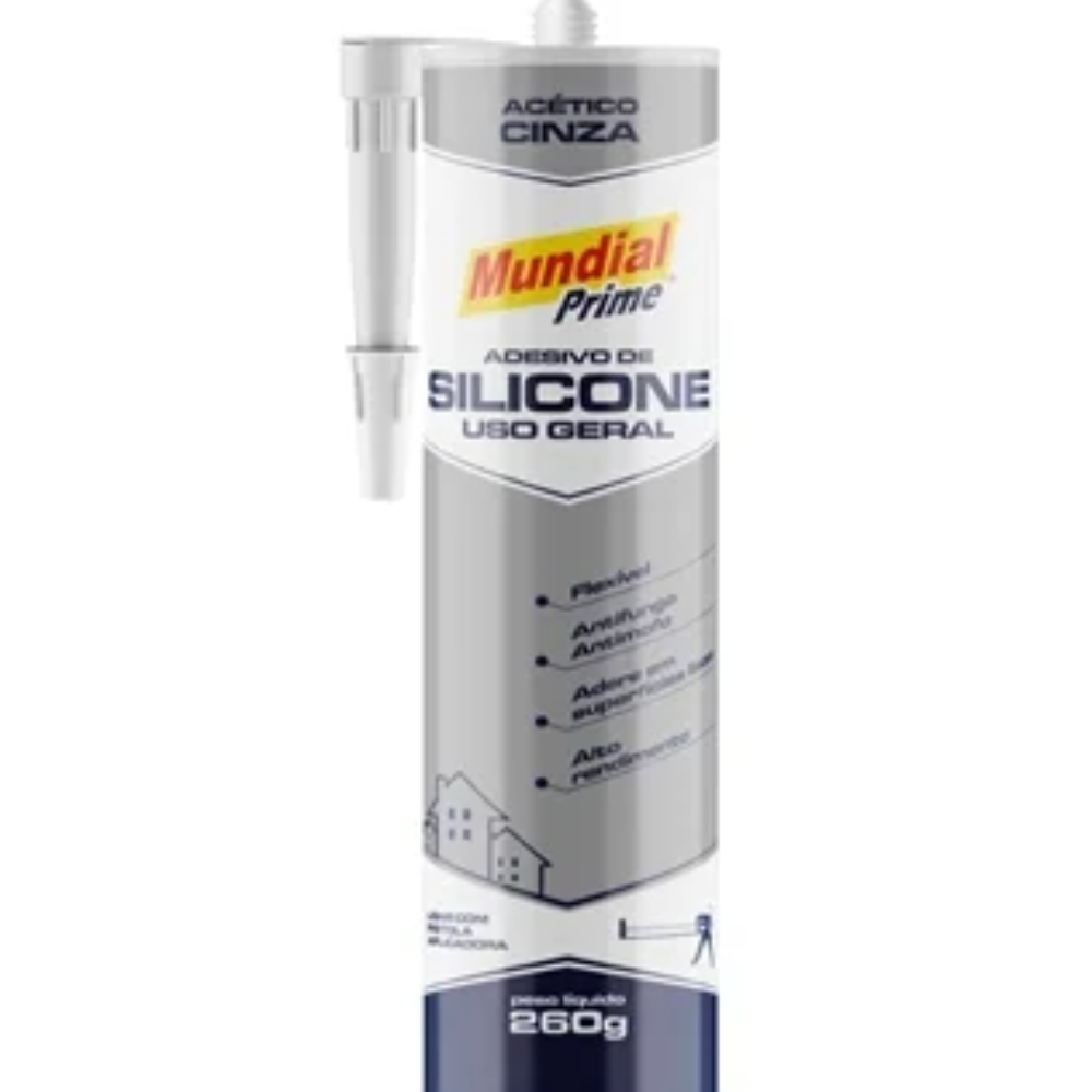 Silicone Acetico Cinza (Mundial)