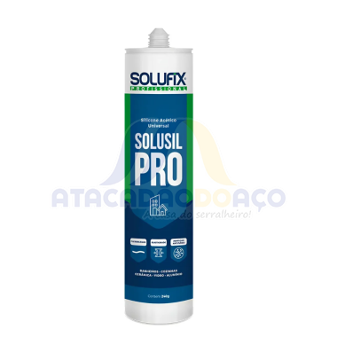 Silicone Acético Pro Branco - 240g (Solufix)