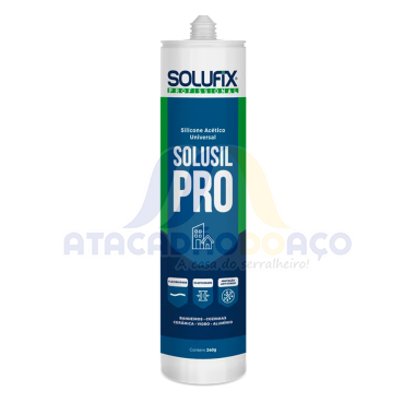 Silicone Acetico Pro Preto - 240g (Solufix)