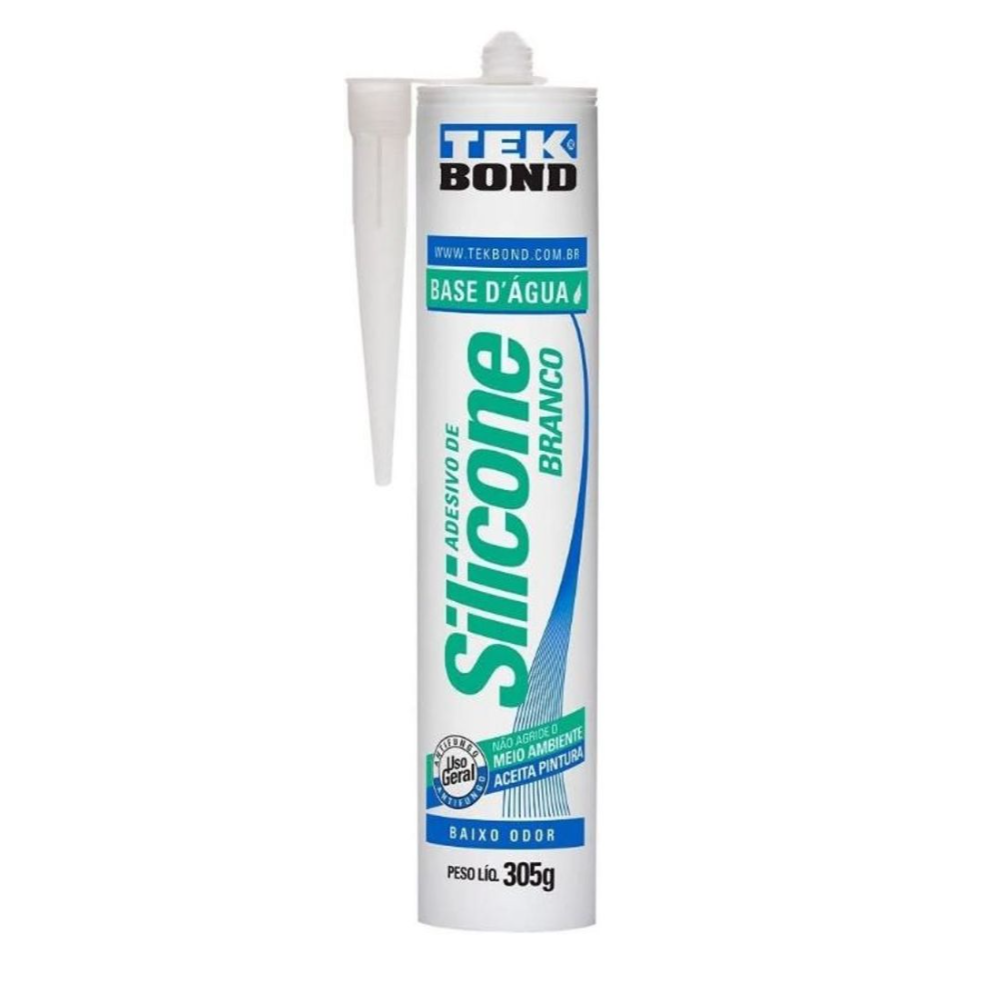 Silicone A Base D'agua - Branco 280ML (Tek Bond)