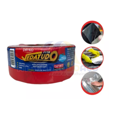 Manta Asf. Fita Alum. Rol. 10mt x 05cm (Dryko)