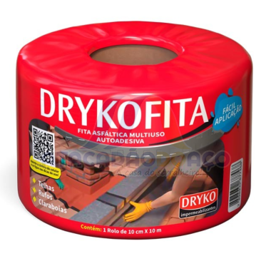 Manta Asf. Fita Alum. Rol. 10mt x 10cm (Dryko)