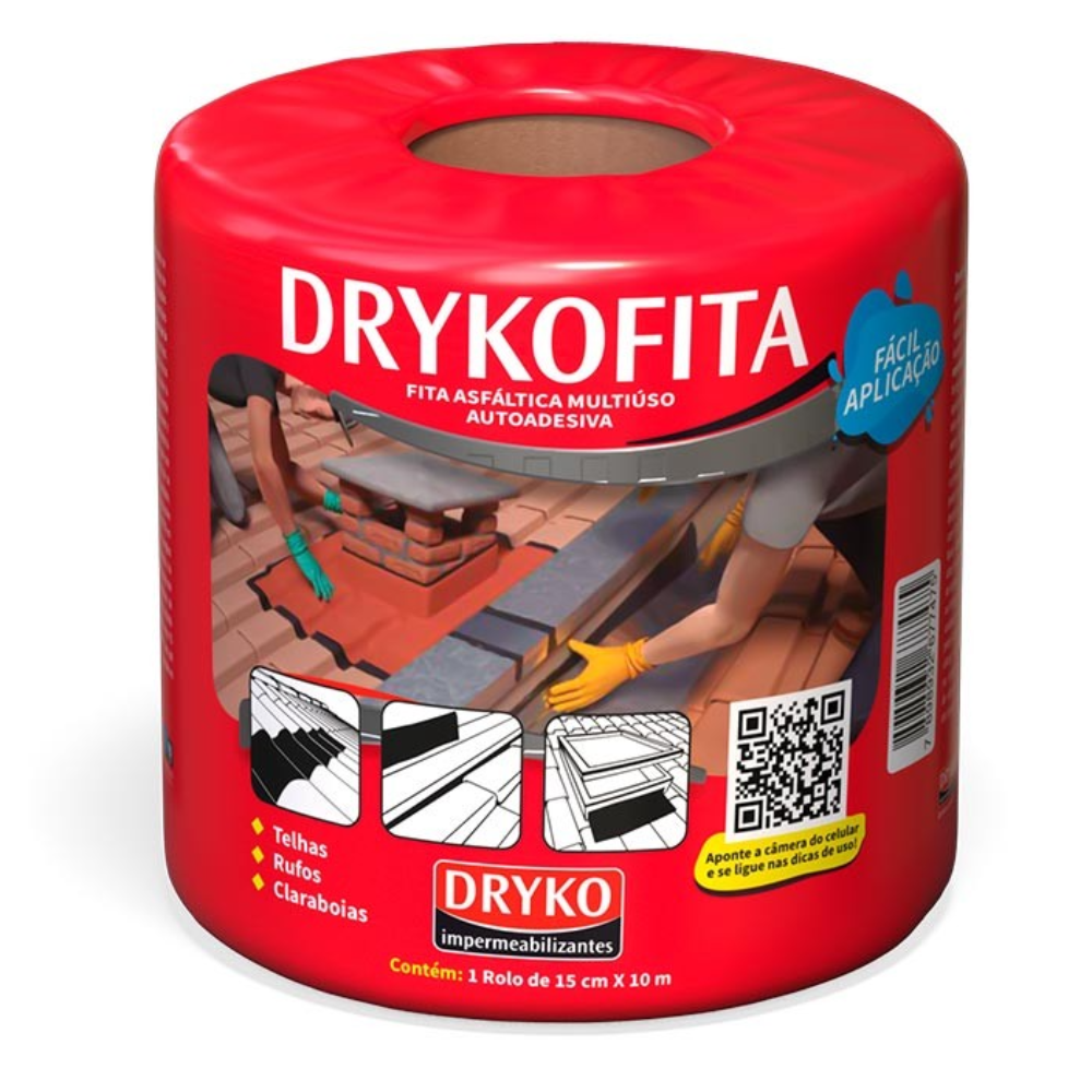 Manta Asf. Fita Alum. Rol. 10mt x 15cm (Dryko)