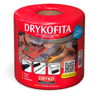 Manta Asf. Fita Alum. Rol. 10mt x 15cm (Dryko)