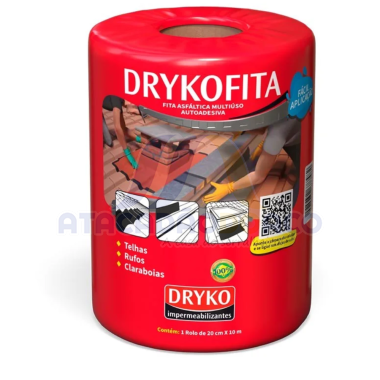 Manta Asf. Fita Alum. Rol. 10mt x 20cm (Dryko)