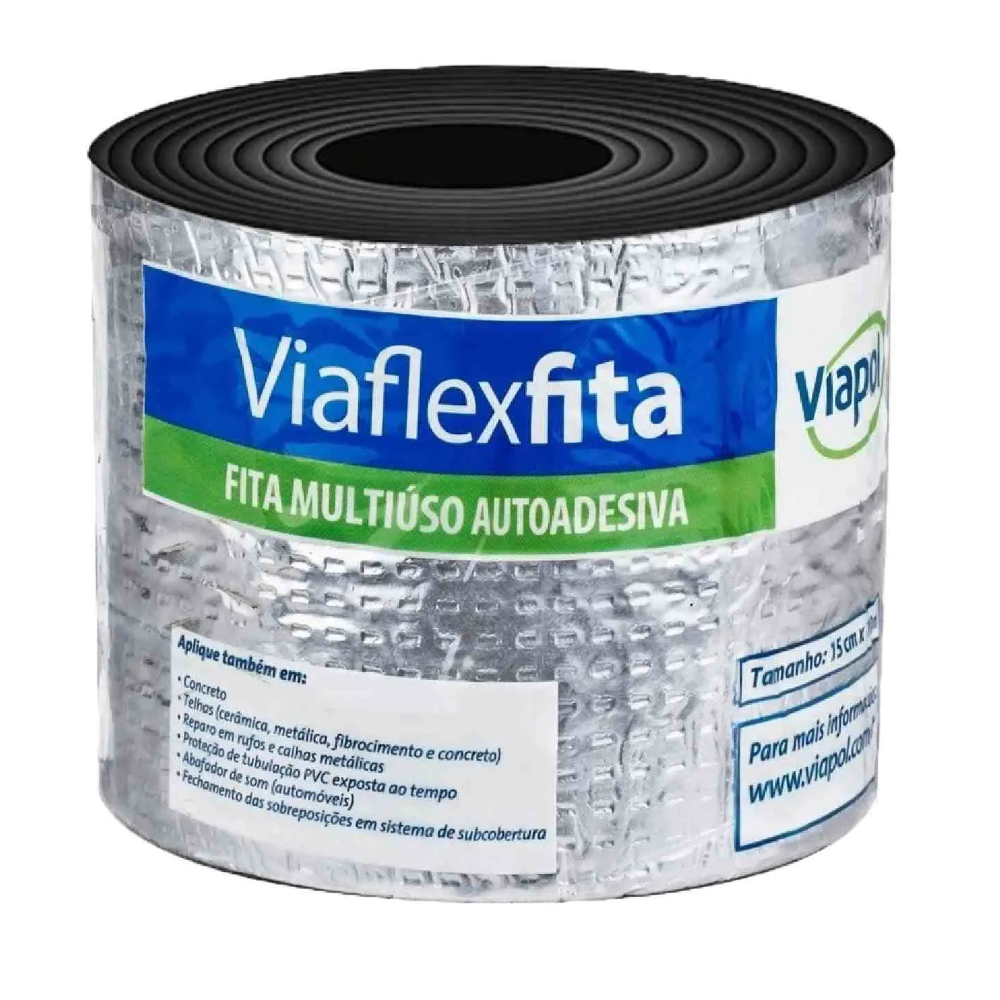 Manta Asf. Fita Alum. Rol. 10mt x 20cm (Viapol)